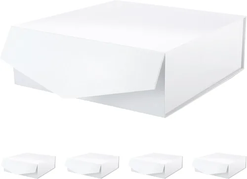 Miniatura 10 de Caja de regalo extragrande con tapas, de 17 x 14.5 x 5.5 pulgadas, caja de propuesta de padrino de boda negra con cierre magnético para todas