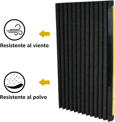 Miniatura 5 de LBG Products Paneles de aislamiento de espuma para aire acondicionado de ventana, kit de panel aislante lateral de CA, paquete de 2, negro, 17