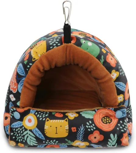 Miniatura 7 de Wontee Casa de Nido de Pájaros Refugio Cálido de Invierno Cabaña Acogedora Cama para Pájaros Hamaca Colgante para Loros Periquitos Caiques Senegal