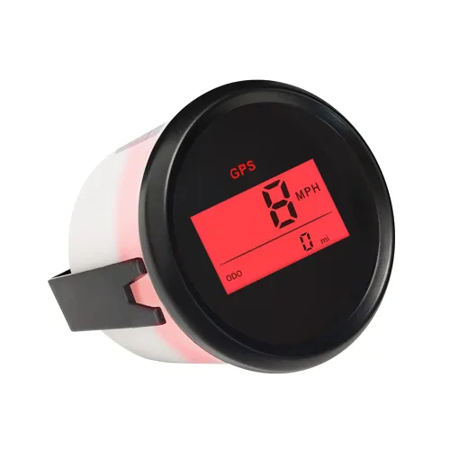 Miniatura 2 de Kit de velocímetro GPS digital garantizado ELING para coche, barco, motocicleta con retroiluminación roja de 2" (52mm) 12V 24V