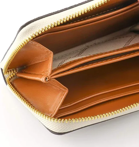 Miniatura 6 de Michael Kors Jet Set - Funda pequeña con cremallera alrededor de la tarjeta VanillaAcorn
