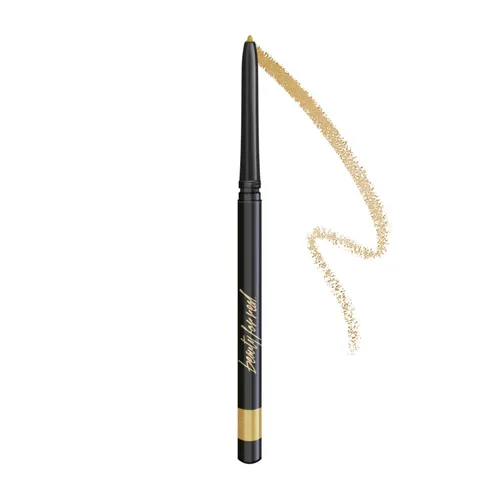 Beauty For Real I-Line - Delineador de ojos 24-7, 24 quilates, oro metálico, fórmula de gel impermeable de larga duración, seguro para ojos
