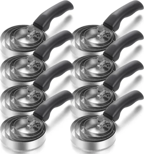Tanlade Paquete de 8 peines de curry para caballo, peine de curry de metal reversible, 4 anillos, acero inoxidable, peine de curry de primavera,