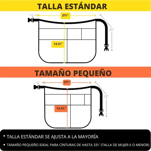 Miniatura 7 de Delantal de limpieza profesional impermeable de 5 bolsillos. Hecho para limpiadores profesionales. Como un carrito de limpieza alrededor de tu Negro