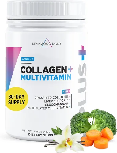 Miniatura 8 de Livingood Daily - Polvo de colágeno para mujeres y hombres, péptidos de colágeno hidrolizado alimentado con pasto, proteína y multivitaminas