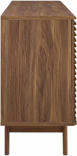 Miniatura 4 de Modway Render - Mueble moderno de mediados de siglo para mesa de bufé o TV de 160 cm, color nogal