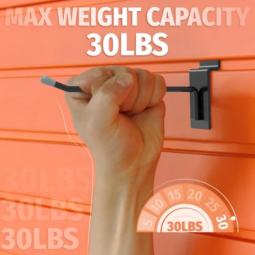 Miniatura 4 de HUHOLE Ganchos negros para pared, 2 pulgadas, 50 unidades, acero inoxidable, recubrimiento en polvo, carga máxima de 20 libras, estilo industrial