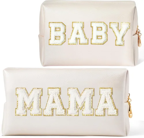 Miniatura 11 de CY2SIDE Bolsa de maquillaje con parche de letras coloridas, Negro, Enfermera-withe