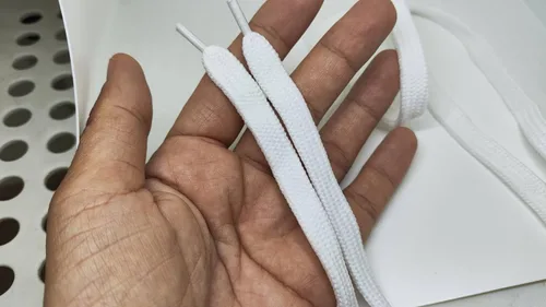 Miniatura 4 de 4 cordones planos con capucha de repuesto (blanco) de 0.394 in x 50 pulgadas para pantalones deportivos, sudaderas, chaquetas, abrigos, pantalones