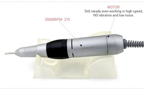 Miniatura 7 de Máquina de taladro de uñas de 300 a 35000 rpm, kit de taladro eléctrico para manicura, pedicura, acrílico, gel, uñas naturales (110 V)