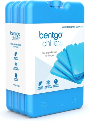 Miniatura 8 de Bentgo Enfriadores de almuerzo de hielo, bolsas de hielo ultrafinas perfectas para el uso diario en loncheras, loncheras y enfriadores, paquete de 4