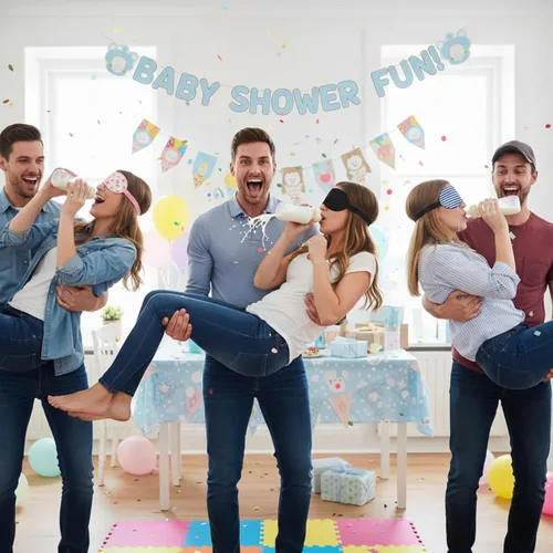 Miniatura 5 de Hushee 6 Sets de Juegos Divertidos de Botellas de Plástico para Baby Shower, Juegos Para Biberones de Plástico, Pañales Desechables, Regalos