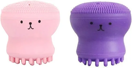 Miniatura 5 de Cute Little Octopus - Cepillo de limpieza facial de silicona para limpieza profunda, exfoliación, removedor de maquillaje, masaje (1 unidad, verde)