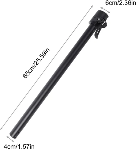 Miniatura 2 de VGEBY Extensor de la vespa, poste plegable de aluminio negro para la vespa eléctrica de Mijia M365