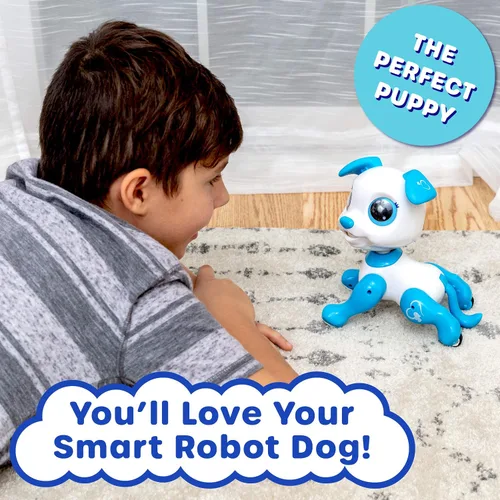 Miniatura 6 de Robo Pets Robot de juguete para perros para niñas y niños, robot de juguete a control remoto con LED, sonido FX, gestos interactivos de movimiento