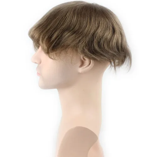 Miniatura 5 de Voloria Encaje francés de cabello humano real con piel fina PU para hombre Stock Toupee Hair Pieces #18