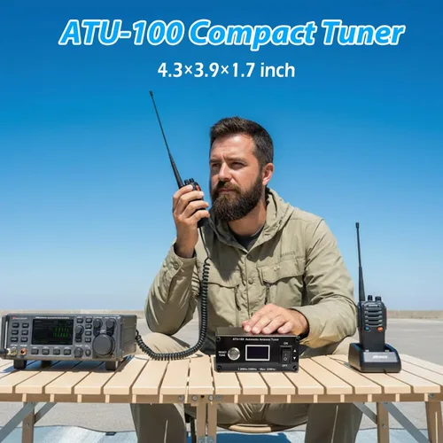 Miniatura 7 de V3.2 ATU-100 EXT - Sintonizador automático de antena para radioaficionado, 1.8-55MHz, sintonizador SWR bajo, coincidencia de impedancia, diseño