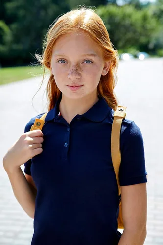 Miniatura 3 de French Toast - Camisa de uniforme escolar de manga corta con cuello picot para niña (estándar y plus)