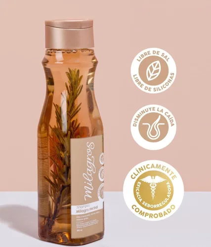 Miniatura 3 de Milagros Champú Herbal & Tratamiento Biorepolarizador Combate caida del cabello y promueve su crecimiento Tratamiento de Colombia Milagros ideal