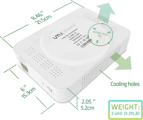 Miniatura 4 de Convertidor de voltaje de 120 V a 100 V Convertidor de voltaje toroidal reductor de 500 vatios para electrodomésticos japoneses utilizados en EE. UU