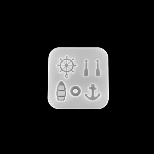 Miniatura 13 de Molde de silicona de resina hecha a mano con forma de pata, de oso de delfín, corazón, luna, estrella, para hacer joyas, suministros de moldes