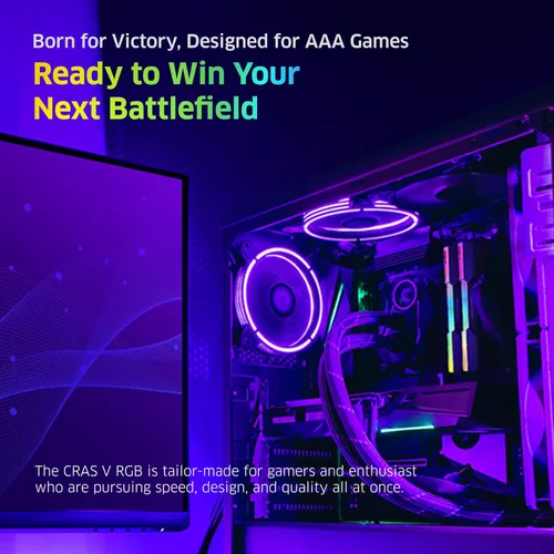 Miniatura 7 de KLEVV CRAS V RGB DDR5 32 GB (2x16 GB) 6000 MHz CL28 SK Hynix A-Die 1.35V Memoria RAM de escritorio para juegos XMP 3.0 / AMD Expo Ready - Negro