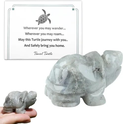 Miniatura 16 de Regalos de tortugas marinas de aventurinas azules para mujeres, estatua de tortuga, hecha a mano, cristal curativo natural, lindo océano azul