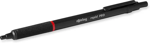 Miniatura 2 de Bolígrafo de dibujo técnico Rotring Rapid Pro, punta mediana, plata cromado, Negro mate