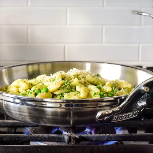 Miniatura 7 de Hestan ProBond Forged - Sartén para freír de acero inoxidable profesional con recubrimiento, de 12.5 pulgadas, compatible con inducción