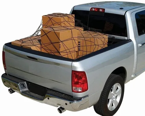 Miniatura 2 de Red de carga con ganchos de amarre para Toyota Tacoma para cama larga de tamaño mediano de 60 x 98 pulgadas, red de carga de malla para camioneta