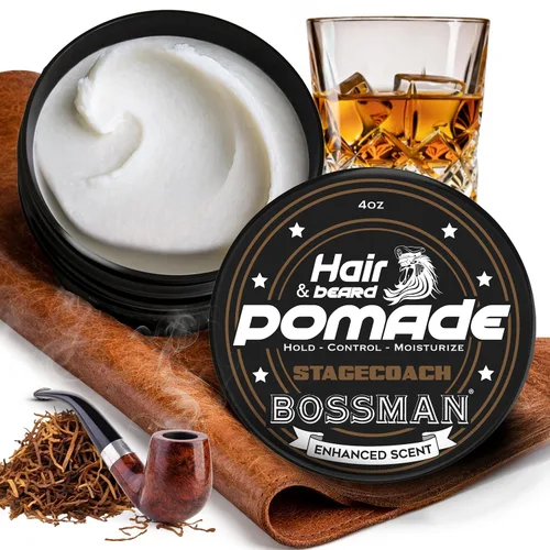 Miniatura 9 de Bossman Pomada Natural para Cabello y Barba para Hombres (Aroma Vetiver X) – Fijación Media e Hidratante para Peinado de Cabello, Barba y Bigote
