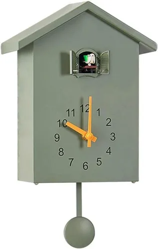 Miniatura 9 de Reloj de cuco moderno, diseño inspirado en canción de pájaros, reloj de pared para sala de estar, dormitorio de niños, cocina, oficina, decoración