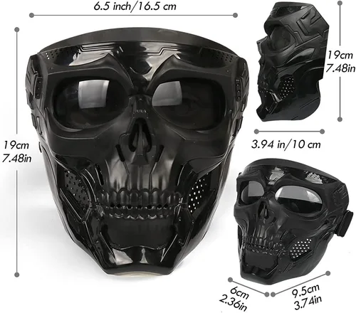 Miniatura 4 de Outamateur Máscara de calavera para montar en carretera, gafas de moto UV