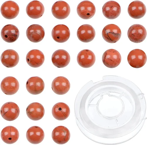 Miniatura 6 de Bymitel - Cuentas redondas de jade blanco natural de 5/32 de pulgada, 210 unidades de piedras preciosas auténticas para bricolaje y fabricación