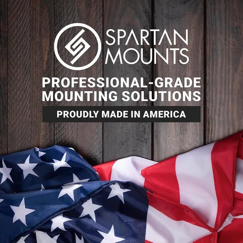 Miniatura 9 de Spartan Mounts Supresor universal de pistola de montaje en pared Adaptador de gancho de visualización Sistema de almacenamiento de montaje