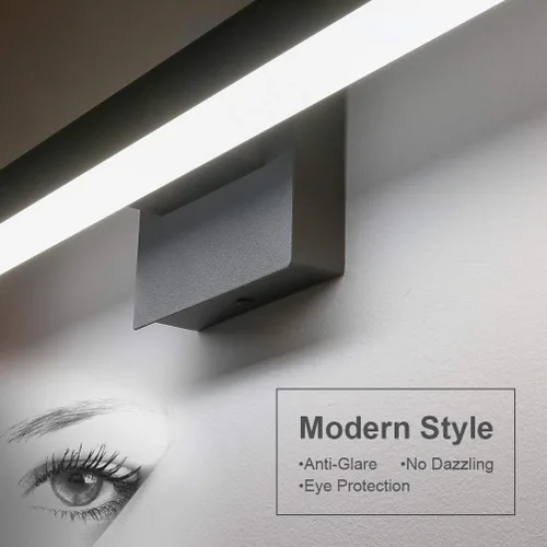 Miniatura 5 de Aipsun - Lámpara LED para baño moderna, color negro