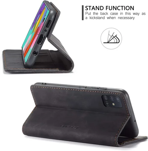 Miniatura 5 de Funda tipo cartera para Samsung Galaxy A51 4G, con soporte magnético, funda protectora de cuero estilo libro, duradera, a prueba de golpes