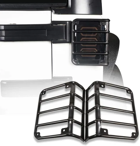 Hooke Road Wrangler - Fundas para luz trasera Euro Guard en negro para Jeep Wrangler JK y JKU Unlimited 2007-2018 - Par