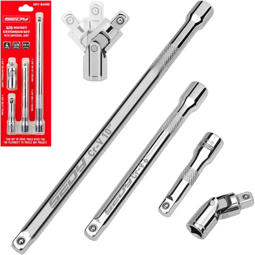Miniatura 8 de Juego de extensión de enchufe de 1/4 pulgadas, juego de 4 barras de extensión de un cuarto de pulgada de 2 pulgadas/1.969 in, 3 pulgadas/2.953 in, 4