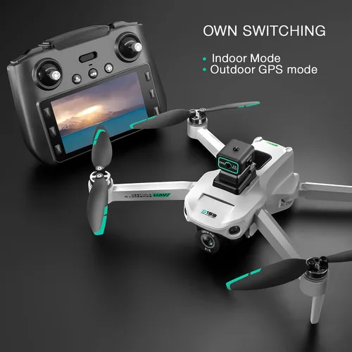 Miniatura 4 de Dron con cámara 4K, drones GPS HD para adultos, control remoto con pantalla, evitación de obstáculos, motor sin escobillas FPV, transmisión 5G, 2