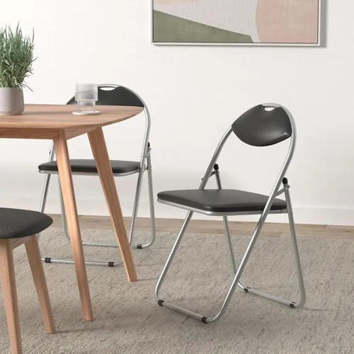 Miniatura 2 de YAMAZEN YZX-08SB Silla plegable, plata/negro Silver/Black