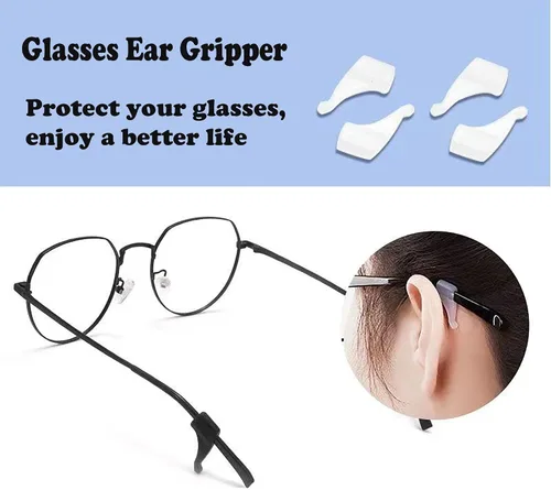 Miniatura 6 de 20 pares de agarraderas para las orejas, soporte antideslizante para lentes, agarres de silicona para gafas, agarres para orejas, retenedor de 20