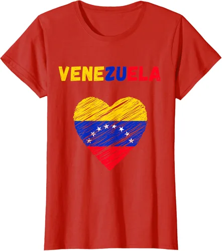 Miniatura 86 de Camiseta con la bandera venezolana con corazón de Venezuela, Negro
