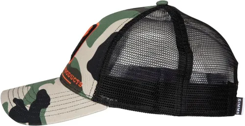 Miniatura 3 de Simms Bass Icon Trucker Hat, gorra Snapback con pez
