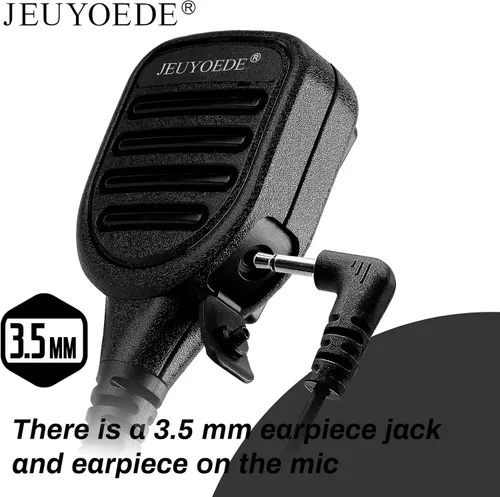 Miniatura 2 de Micrófono de radio impermeable con control remoto Walkie Talkie Micrófono con conector de audio de 0.138 in compatible con Motorola XPR3300 XPR3300e