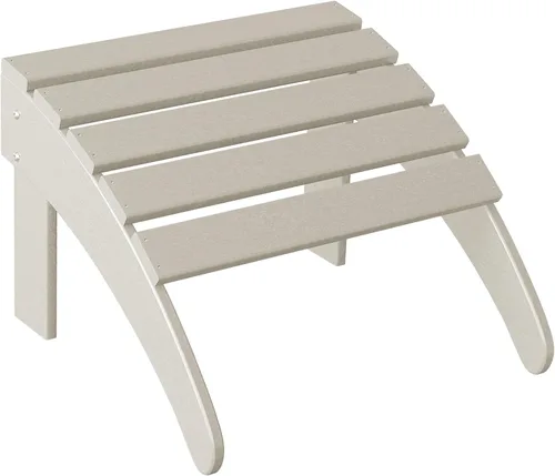 WestinTrends Reposapiés otomano Adirondack para patio al aire libre, taburete de madera de polietileno para todo tipo de clima, ampliamente Arena