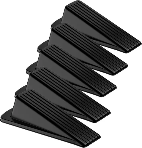 Miniatura 9 de Crosize Topes de puerta para parte inferior de la puerta, topes de puerta de goma premium, cuña de puerta resistente para alfombra, baldosa, Blanco