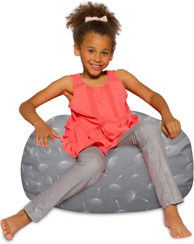 Miniatura 49 de Posh Creations - Sillón puff para niños, adolescentes y adultos, incluye funda extraíble y lavable a máquina, tamaño mediano de 27 pulgadas, lona