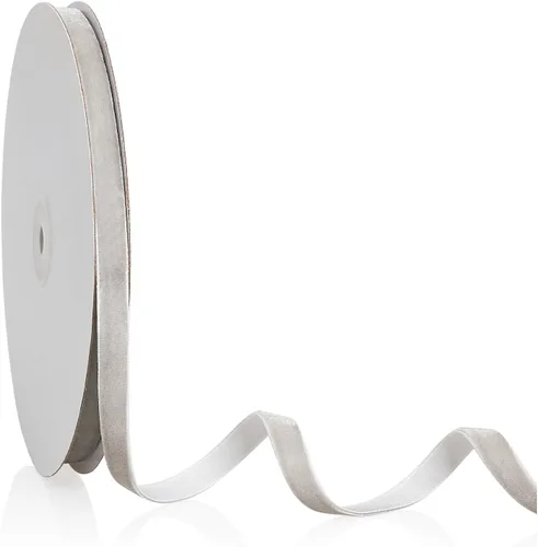 Miniatura 71 de Cinta de terciopelo blanco de 1/4 pulgadas x 20 yardas para decoración de corona de árbol de Navidad, manualidades, adornos hechos a mano, envoltura