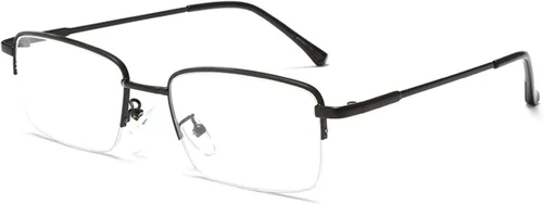 LJCZKA Gafas de bloqueo de luz azul sin montura para mujeres y hombres, lentes rectangulares frescos para computadora de negocios